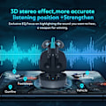 Pikkukuva 10 / 10: Peli nappikuulokkeet 45ms Low latenssi Kuulokkeet Stereo Ääni Paikannus TWS V5.2 Bluetooth nappikuuloke