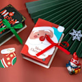 Miniatyrbillede 6 af 11: 4 stykker Bog Shape Glædelig Jul Slik Æsker Tasker Jule Julemand Gave æske