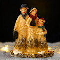 Miniatyrbillede 2 af 6: Jul Figurin Ornament Hus Opvarmning Fest Letvægts Alsidig Stabil Base Desktop Statue