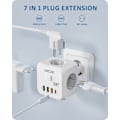 Miniatyrbild 4 av 7: Power Strip Vägg Socket med  USB QC  Typ C PD 35W Snabb Laddare Adapter