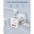 Pikkukuva 4 / 7: Power Strip Seinä pistoke USB QC    C PD 35W pikalaturi sovittimella