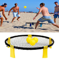Miniatyrbilde 1 av 7: Strand Volleyball Ball Mini Spill Set Utendørs Lag Sport Plen Treningsutstyr Med 3 baller Volleyball Nett