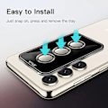 Miniatyrbild 2 av 6: Kamera Protector Ring for Samsung Galaxy A55 5G Protective Lens Screen Herdat Glas Metal Cap