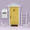 Miniatyrbilde 4 av 6: Miniatyr Tre Alv Dør Tann Even Dør Mini Hus Tilbehør Leteom Leke Leke Gave for Barn