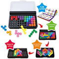 Miniatyrbillede 3 af 8: 120 udfordringer IQ 3D puslespil brætspil klassisk pyramide plade perle logisk sind for børn pyramide perler montessori legetøj