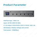 Pikkukuva 7 / 7: 140W 6 1 PD laturi pikalataus 3.0 USB C pikalataus asema lataus iPhone kannettavalle tyyppi c 30W
