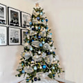 Miniatyrbild 3 av 7: Guld Vit nät band gör-det-själv jul träd glitter nät rulle dekorationer bröllop jul dekor