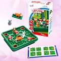 Miniatyrbillede 3 af 7: Bunny Bouncing Game Børn Puslespil Bræt Checkers Legetøj