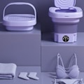 Miniatyrbillede 4 af 7: Hjem lille foldning vask maskine studerende sovesal undertøj sokker mini rengøring maskine
