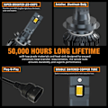 Miniatyrbilde 7 av 7: Led Canbus 80000LM Bil Lyser  9012 Hir2 LED Pære Turbo Lampe