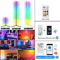 Miniatyrbild 8 av 11: Vardagsrum Dimbar Hörn Golv Lampa 150cm Stativ Tuya Smart RGB LED Mood Light