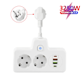 Miniatyrbild 7 av 7: EU Plug Uttag Power Strip Vägg Socket Expansion Plug PD QC3.0 Snabb Charge Multitap USB Laddare