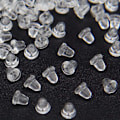 Miniatyrbild 2 av 7: 1000 bitar 4MM mjuk silikon gummi örhänge rygg proppar för studs  gör det själv smycken tillverkning örhängen fynd tillbehör