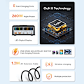 Miniatyrbilde 3 av 8: 260W GaN lader Digital Display Desktop USB Type C lader