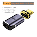Miniatyrbilde 6 av 6: USB4.0 Thunderbolt3 Magnetisk USB C Til Type C Adapter 140W 40Gbps Rask Lading Magnet Lade Konverter kabel