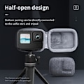 Pikkukuva 6 / 7: Mini säilytys suoja laukku harjattu puoli avoin nopea release kantolaukku GoPro 11 Hero 11 GoPro 10 Hero 10 9 mustalle