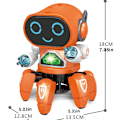 Miniatyrbillede 3 af 7: Musik Og Dans Robot Blæksprutte Stunt Robot Køretøj Fødselsdag Gave Legetøj