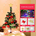 Miniatyrbild 9 av 10: Jul Tree Skrivbord Xmas Opereras med LED String Lights Star Treetop Jul Kort Ornament