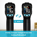 Miniatyrbillede 4 af 11: Infrarød termometer 800 grader eller 1472 Fahrenheit Høj temperatur meter