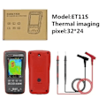 Miniatyrbilde 7 av 8: Termisk Imaging Kamera Multimeter 2 IN 1 Thermal Imager 2,8-tommers Touch Screen IR Kamera Solar Circuit Automotive Detect