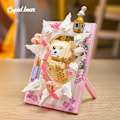 Miniatyrbilde 8 av 10: Creative Astronaut PhotoFrame Bygning Klosser Julenissen 3D Modell Diamant Blokker Leker