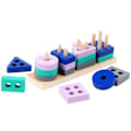 Miniatyrbillede 1 af 4: Montessori Legetøj Træ Byggeklodser Tidlig læring Pædagogisk Legetøj Farve Form Match Børn Puslespil Legetøj