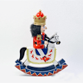 Miniatyrbild 1 av 11: Jul Gungning Häst Nötknäppare Soldat Puppet Barn's Gåva Trä Hantverk Ridning Häst Docka Leksak