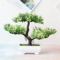 Miniatyrbild 4 av 5: Konstgjord plast växter bonsai liten träd kruka falsk växt kruka blomma
