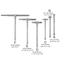 Miniatyrbild 3 av 5: 6 bitar set teleskop mätare set mikrometer mätning borrning ingenjörer kit 8-150 mm härdat verktyg stål precision teleskop mätare