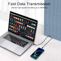 Miniatyrbillede 2 af 5: Hurtig opladning Lightning kabel USB data kabel telefon oplader ledning