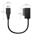 Pikkukuva 4 / 7: PzzPss USB 2.0 Mini Sata II 7+6 13Pin sovitin muunnin kaapeli kannettavalle CD/DVD ROM Slimline asema muunnin HDD Caddy