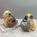 Miniatyrbillede 5 af 7: Sød Hund Nøgle Opbevaring Dekoration Entré Slik Opbevaring Arrangør Harpiks Hund Skulptur Ornamenter