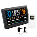 Miniatyrbild 1 av 7: Hög kvalitet WIFI Smart Väder Station Inomhus Ute Temperatur Fuktighet Mätare Väder Prognos Multifunktionell Väder Väckarklocka