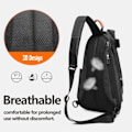 Miniatyrbillede 2 af 3: Multi Functional Mænd's Crossbody Taske Lokomotiv Taske Moderig vandtæt skulder taske