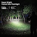 Miniatyrbild 2 av 6: Ficklampa USB C Uppladdningsbar LED Ficklampa TIR Optik Lins Lantern med Ström indikator