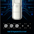 Miniatyrbild 6 av 6: USB3.2 Solid State Pendrive AES256 och Fingerprint Encryption 520MB/s USB Type C Gen 2 Flash Drive 1TB