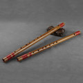 Miniatyrbild 4 av 4: Tre färger Japansk Sinobue Flöjt 8 Hon Handgjord Bambu Piccolo