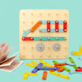 Miniatyrbillede 4 af 6: Hjerne Spil Baby Kreativt Legetøj Grafik Geometrisk Pegboard Puslespil med kort Barndom Pædagogisk Legetøj