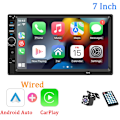 Pikkukuva 7 / 7: 7 Tuuma 1 Din Auto Radio MP5 Multimedia soitin kosketus näyttö FM ISO Virta Aux tulo Bluetooth USB