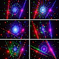 Miniatyrbilde 5 av 6: 21 Hole RGB Party DJ Disco Beam Patterns Stage Laser Light Projector RGB UV LED Strobe Lyd Fest Holiday Bryllup Lampe