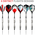 Miniatyrbild 5 av 6: Professionell Dart Nål Set 20g Toy 12 Piece Dart Board Hård Nål Imitation Tungsten Stål Dart Nål