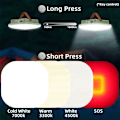 Miniatyrbilde 3 av 8: Camping Lantern Oppladbar LED Smart Lys Bluetooth Kontroll av Tuya APP Musikk Sync RGB LED Telt Belysning 13500mAh Utendørs 80W
