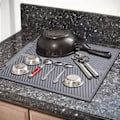 Miniatyrbild 9 av 9: Vikbar isolerad mjuk gummi diskar skydd diskbänk matta bord kök hem anti halk torkande disk avlopp matta