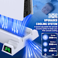 Miniatyrbilde 2 av 7: Vertikal kjøling stativ for PS5 kontroller lader med LED vifte for SONY Playstation 5 Digital / PS5 Disc Edition Console