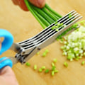 Miniatyrbilde 1 av 6: 5 lag Multifunksjonell Muti lag rustfritt stål kniver flerlags kjøkken saks