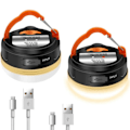 Miniatyrbillede 2 af 7: USB Genopladelig Bærbar Lommelygte 1800mAh Camping udstyr Lys LED Lantern Bord lampe