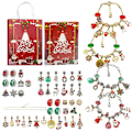 Miniatyrbilde 1 av 3: Advent jule armbånd for 24 dager nedtelling fest smykker håndarbeid sett barn gave