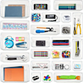 Miniatyrbillede 2 af 7: 14 stykker Skuffer Arrangører Set Klar Plastik Skrivebord Opdelere Skummer Soveværelse Kommode Kontor Opbevaring Kasse til Makeup Smykker Gadgets