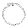 Miniatyrbillede 1 af 5: 925 Sterling Sølv Hjerte Charm armbånd &Bangle Håndlavet Fest Bryllup Smykker Til Kvinder
