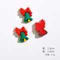Miniatyrbillede 1 af 7: 20 stykker Søde Mini Tegnefilm Jule Serie Harpiks Figurin Håndværk Flatback Cabochon Ornament
